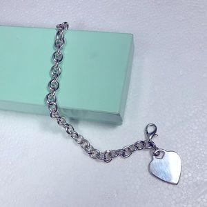 HEART ♥️ SILVER ROLO BRACELET